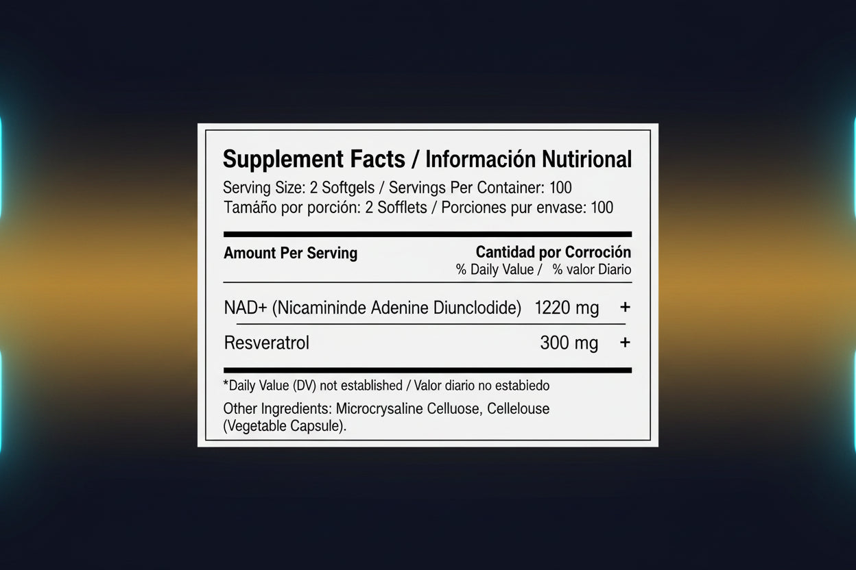 BOLSA NAD RESVERATROL QUERCETIN