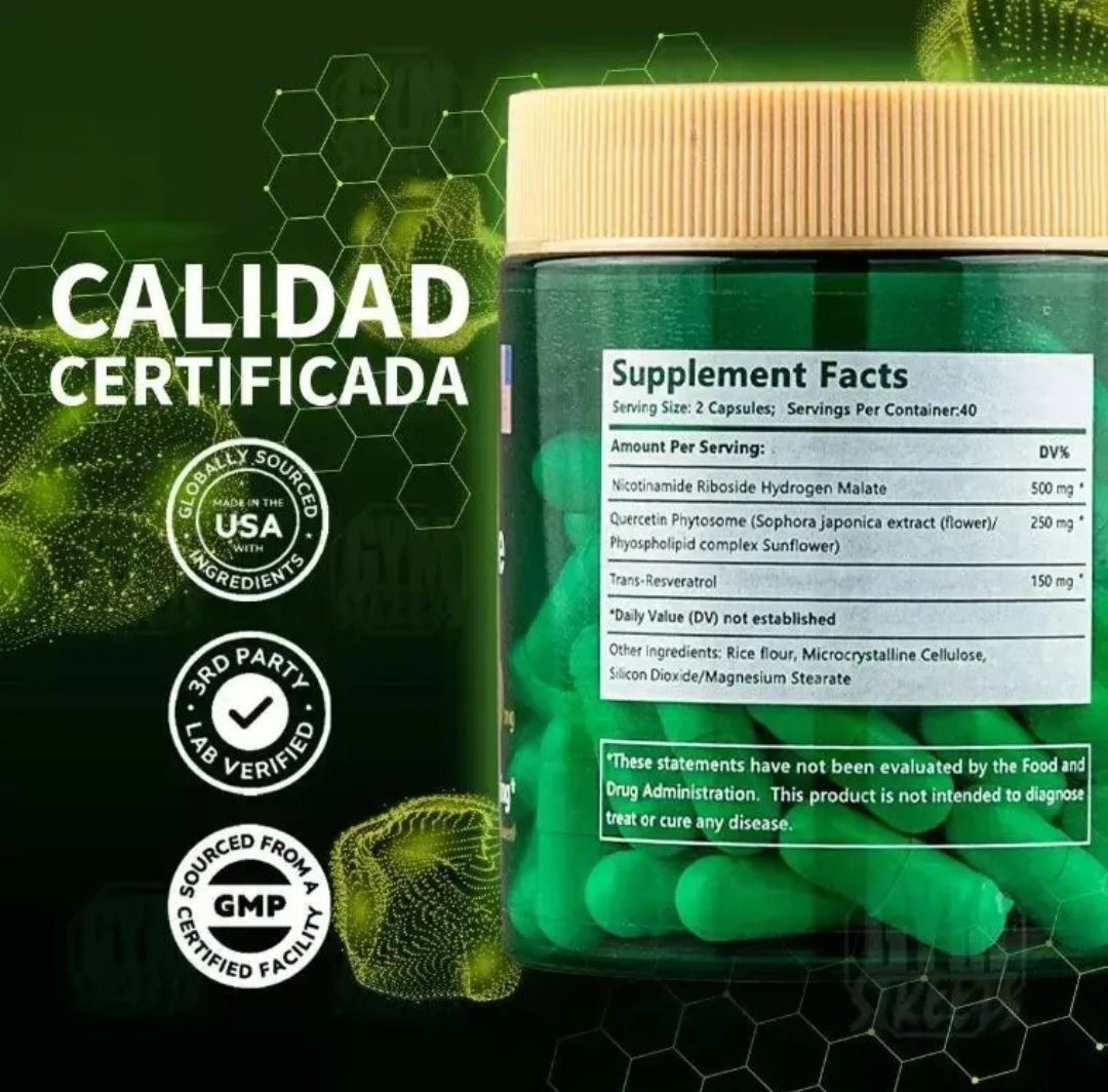 NAD + RESVERATROL NICOTAMIDE RIBOSIDE X