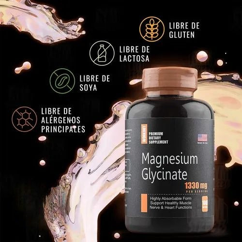 Glicinato de magnesio 100 Cápsulas