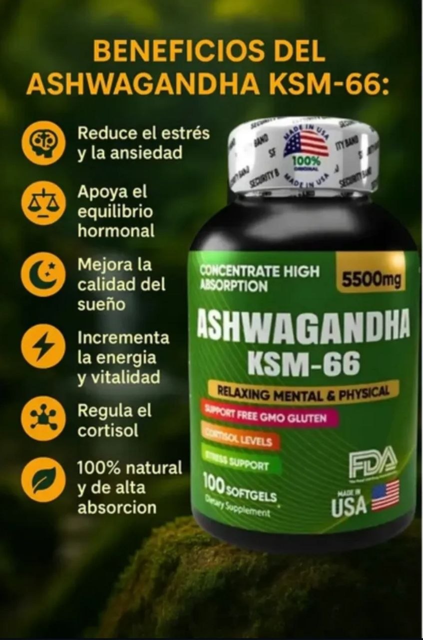 ASHWAGANDHA ORIGINAL KSM66 COMBO X 2 UND.