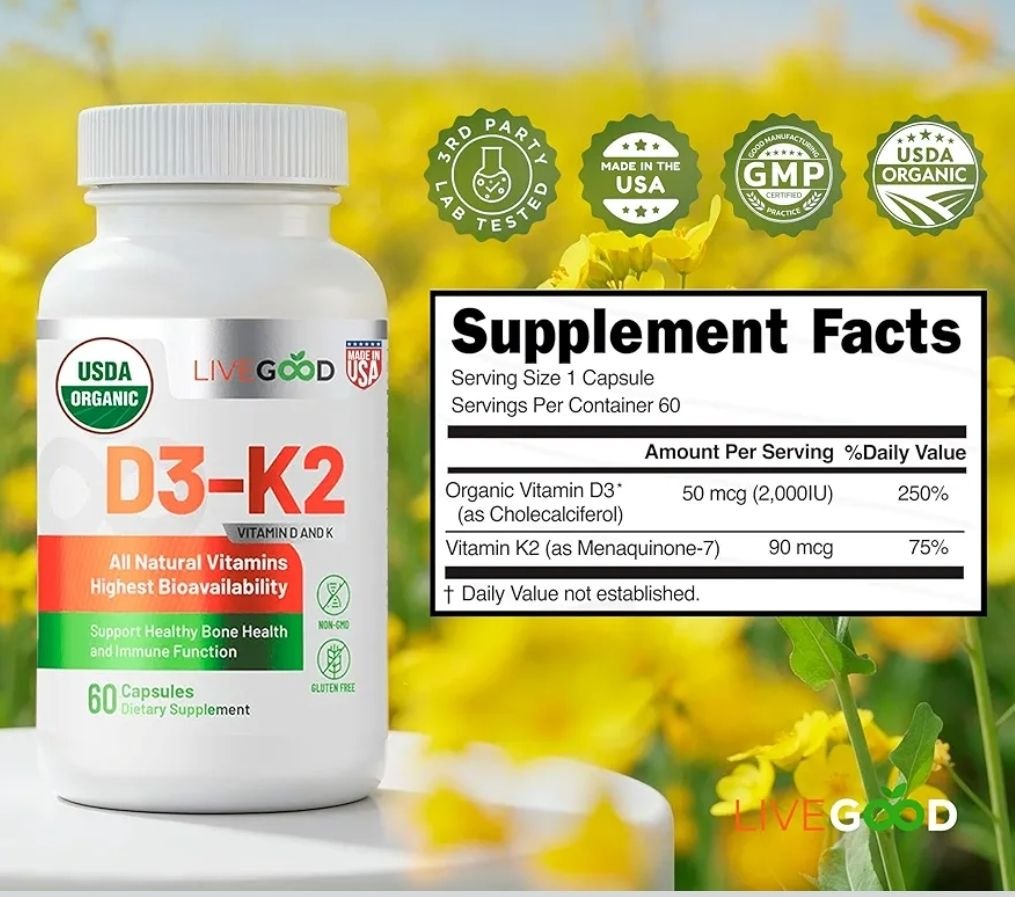 Vitamina D3 y K2