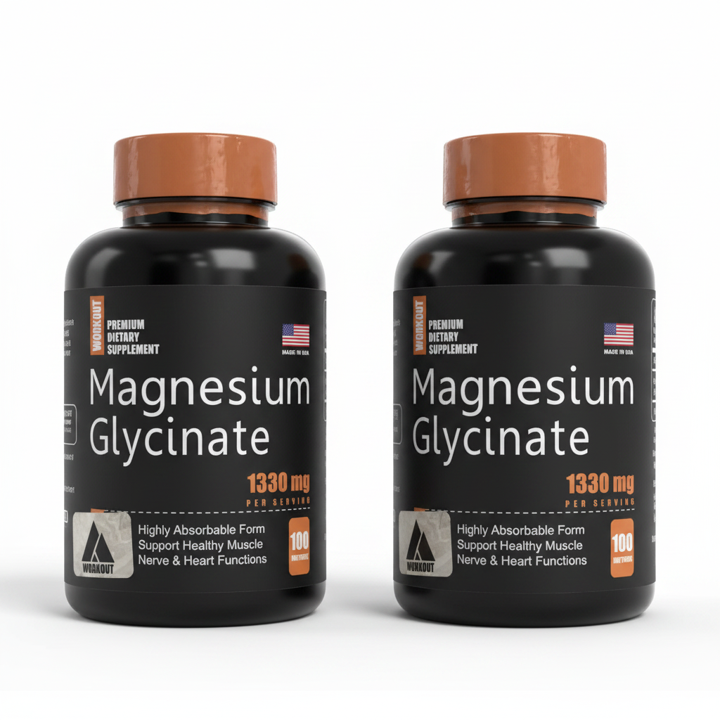 GLICINATO DE MAGNESIO WORKOUT PREMIUM 100 CÁPSULAS X2 UNID.