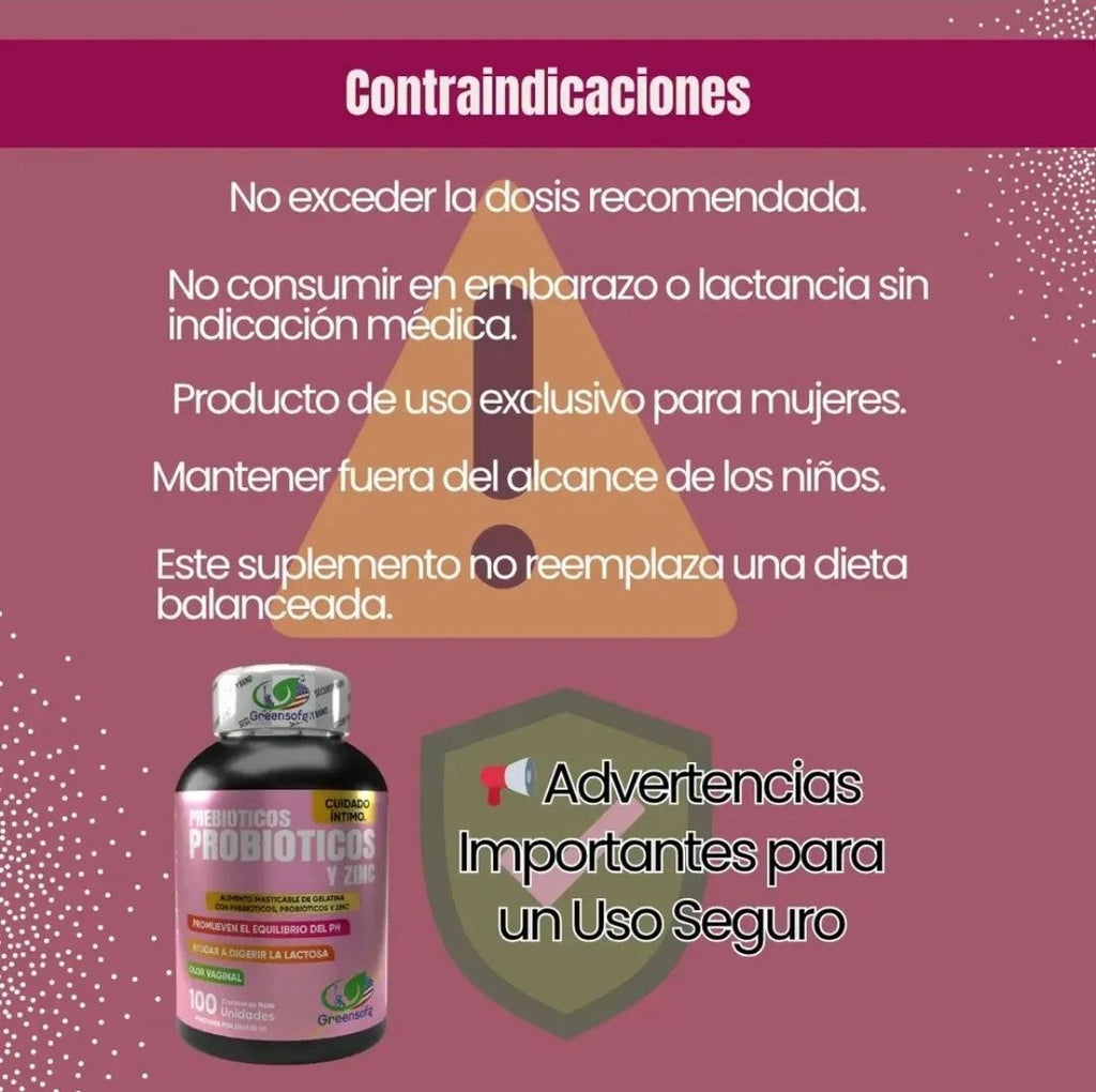 PROBIÓTICOS-PREBIÓTICOS + ZINC X 2 UNID.